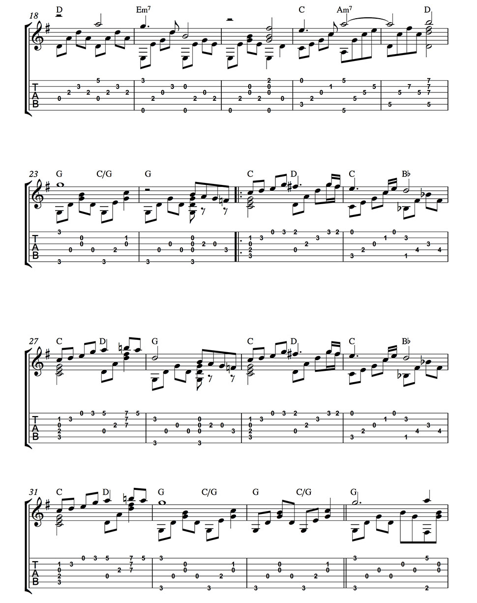 Unchained Melody From The Movie Ghost Arranged For Fingerstyle Guitar 7262